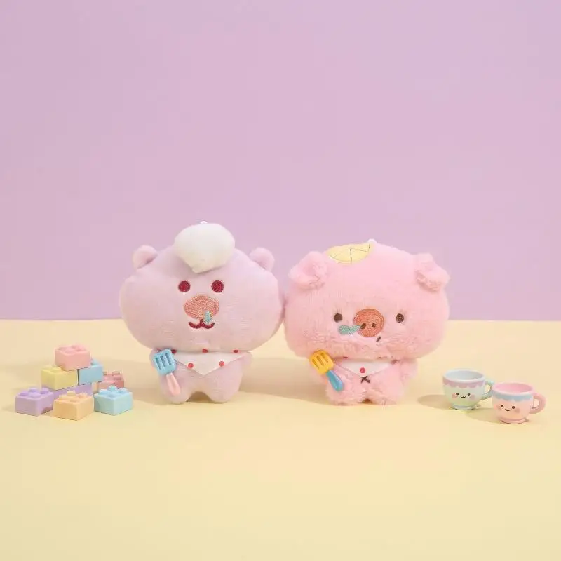 Soft Stuffed Piggy Bag Pendant Cute Creative Plush Doll Keychain 1PC Adorable Decor Accessory for Student Gift Backpack Daily U