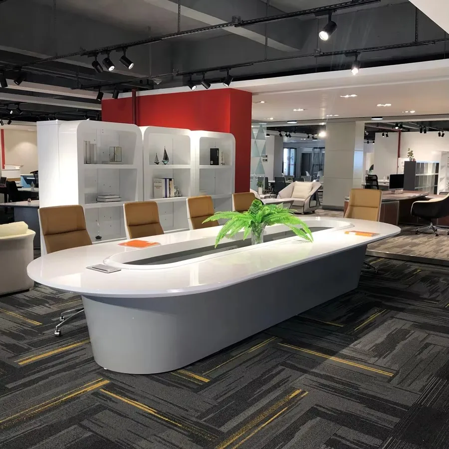 Home Office Hotel School Hospital Supermarket Workshop Made From MDF Large Modern Design Multi-Function Conference Table