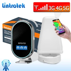 Lintratek 5g Cellular Signal Amplifier 900 1800 2100Mhz Cell Phone Network Booster Wireless Antenna gsm 2G 3G 4G Repeater Kit