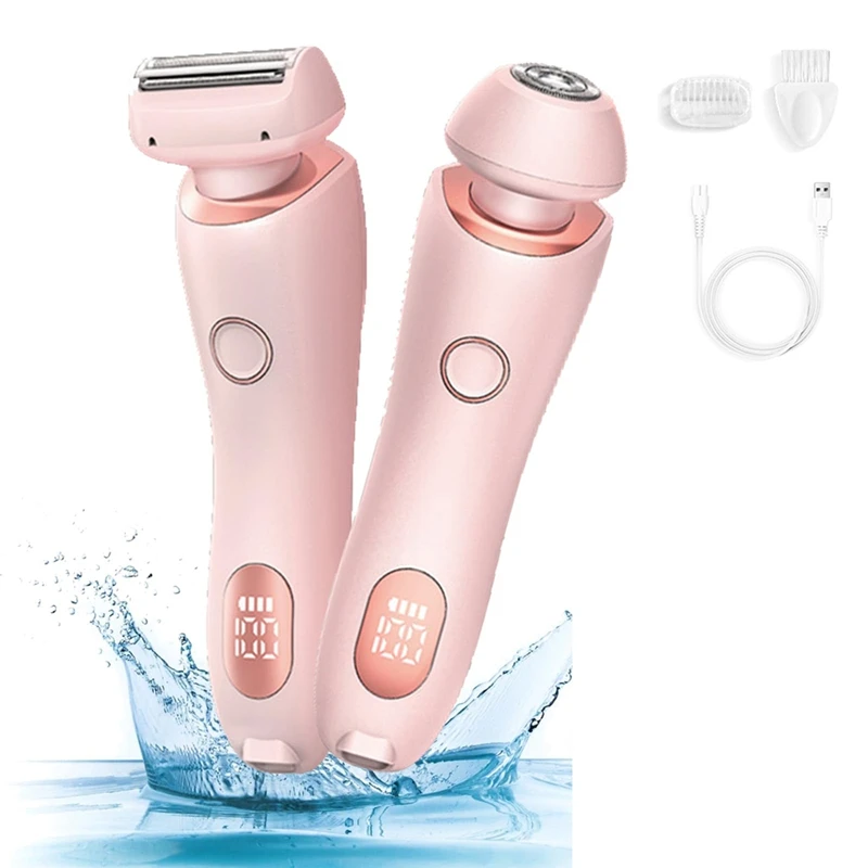 

Epilator Painless Hair Removal Home 2 In 1 Electric Shaver Razors For Women Bikini Trimmer For Pubic Hair Wet & Dry