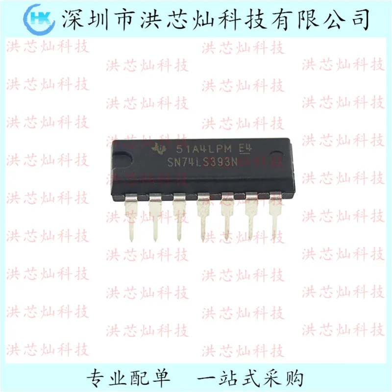 10PCS/LOT  SN74LS393N  DIP-14  IC  /TI Original, in stock. Power IC