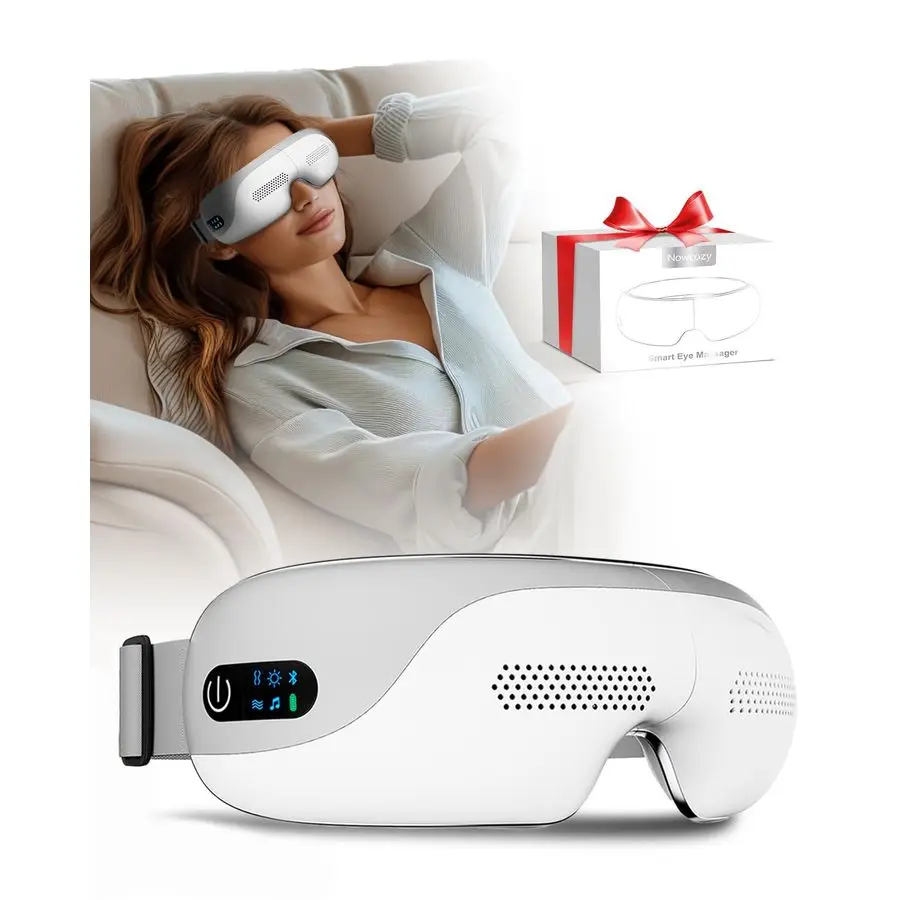 

Massager with Heat, Smart Eye Massager with Bluetooth Music for Migraine Dry Eye Sleep Relief, Portable Massage Sleep Mask, Idea