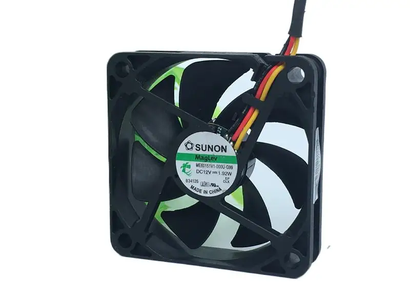 SUNON 6015 6CM 12V 1.92W ME60151V1-000U-G99 3-wire Cooling Fan