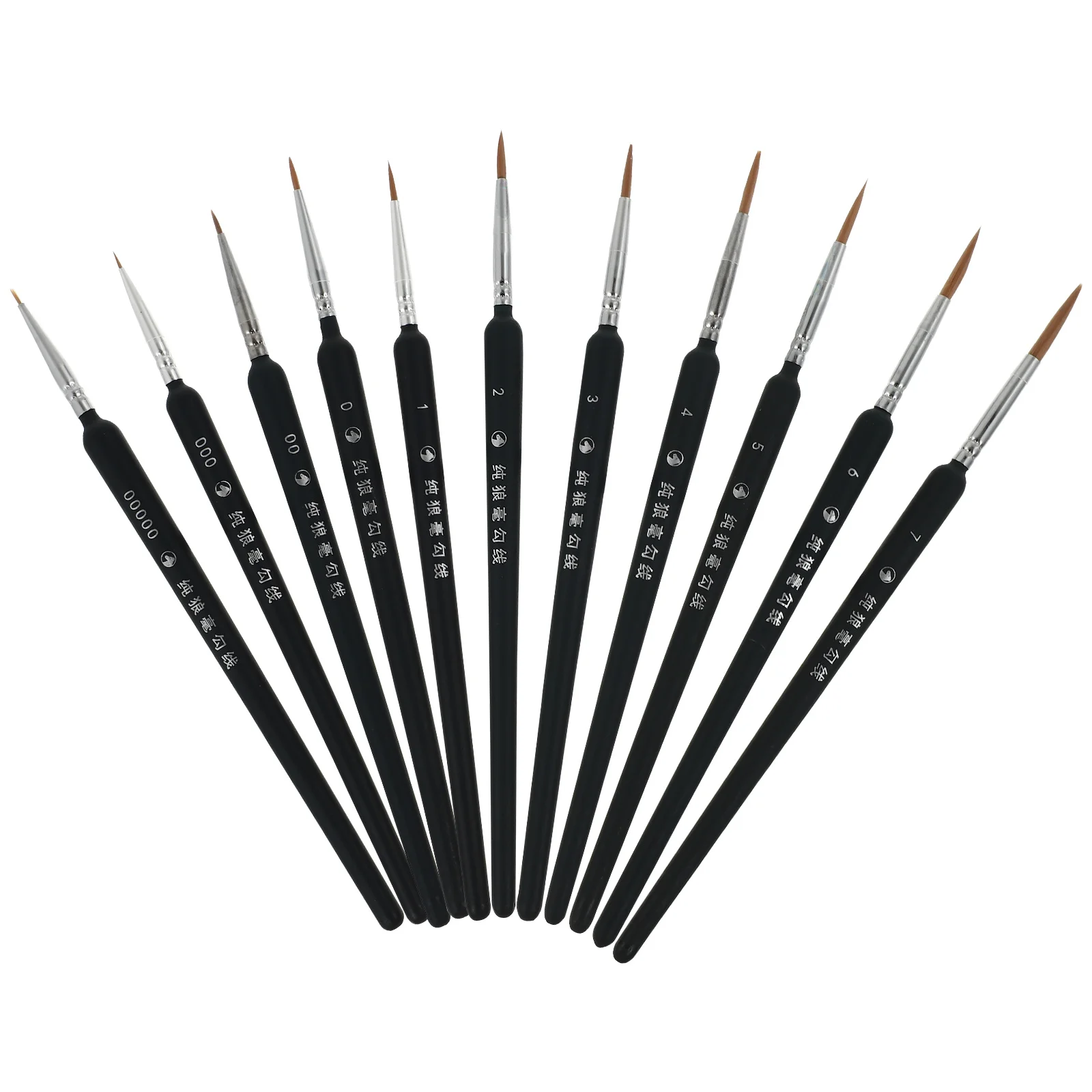

11pcs Wolf Hair Liner Brushes Fine Detail Paintbrushes For Acrylic Watercolor Oil Painting Drawing Pens Art Marker School Office