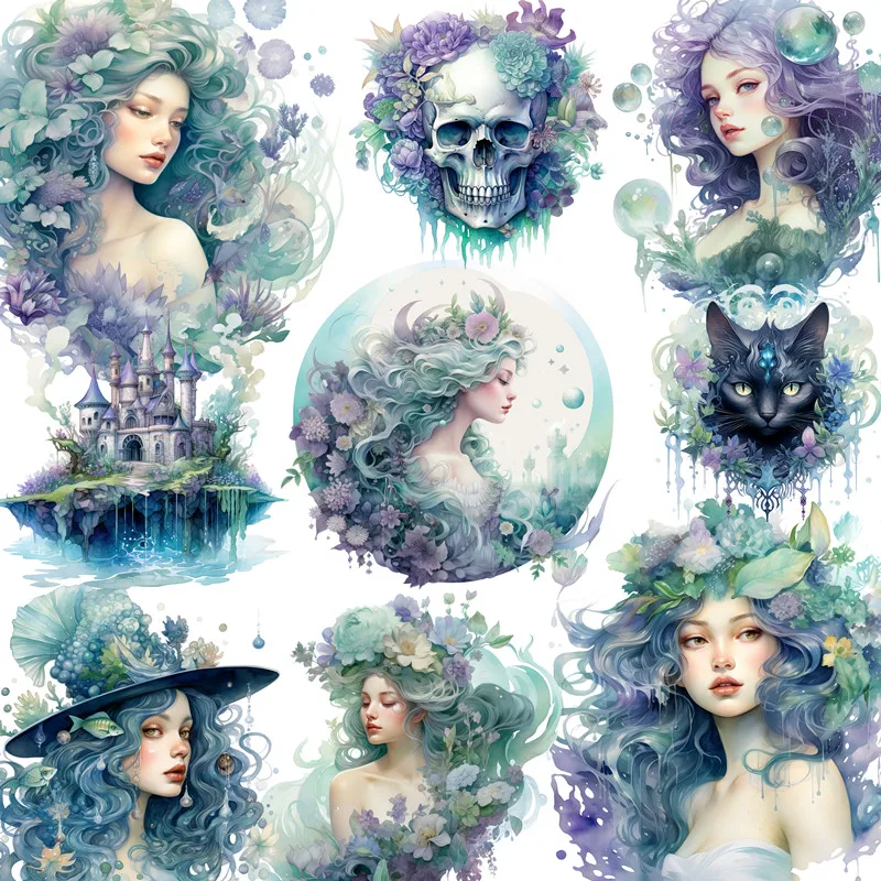 12Pcs/Pack Underwater Sea Ocean World Sticker DIY Craft Scrapbooking Album Junk Journal Decorative Stickers