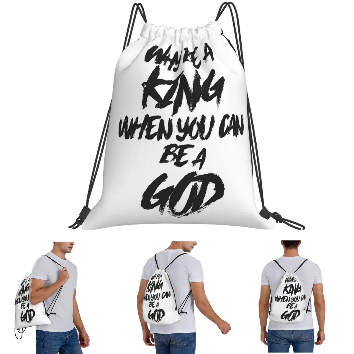 

Рюкзаки EMINEM RAP GOD, повседневные портативные сумки на шнурке, сумка для хранения, сумки для книг для студентов-путешествий