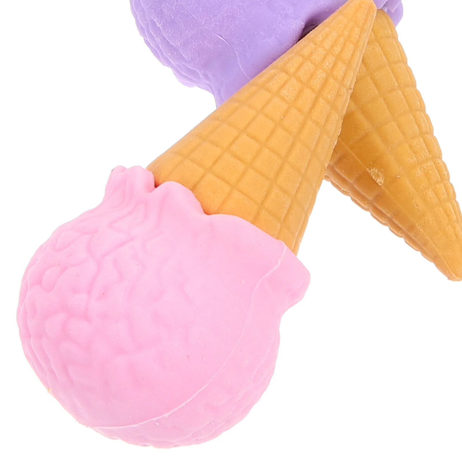 

4Pcs Cartoon Ice Cream Erasers Vibrant Fruit Style Efficient Erasing Compact Size for Daily Use School Office Drawing