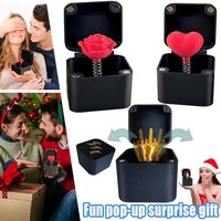 3D Rose Heart Pop-up Surprise Gift Box Funny Prank Toy Valentine's Day,Birthday, Wedding Gift for Guest Home Decoration