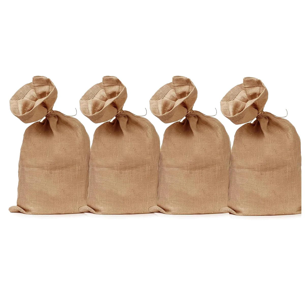 

4Pcs Heavy-Duty Large Burlap Bags,40x24Inch Thicken Jute Potato Storage Sacks with 32.8Ft Ropes, Reusable Potato Bags