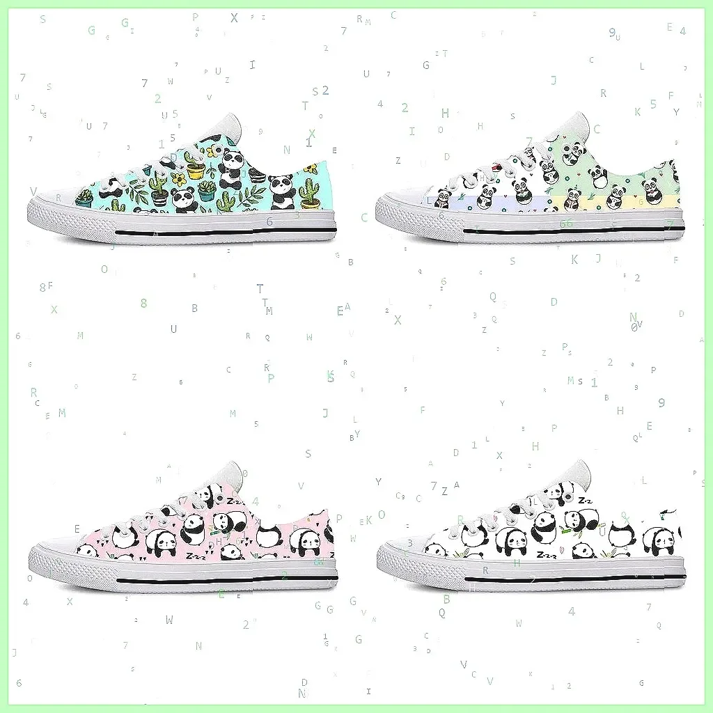 

Кроссовки Hot Panda Cartoon Low Top - милые, легкие и дышащие повседневные кроссовки для мужчин и женщин