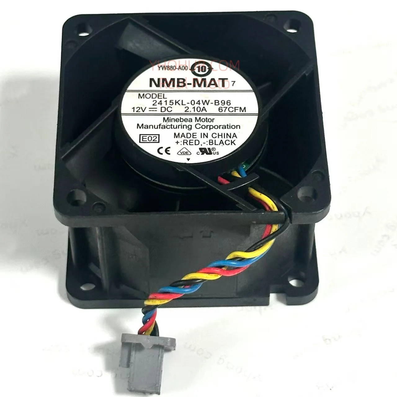 NMB-MAT 2415KL-04W-B96 E02 DC 12V 2.10A 60x60x38mm 4-Wire Server Cooling Fan