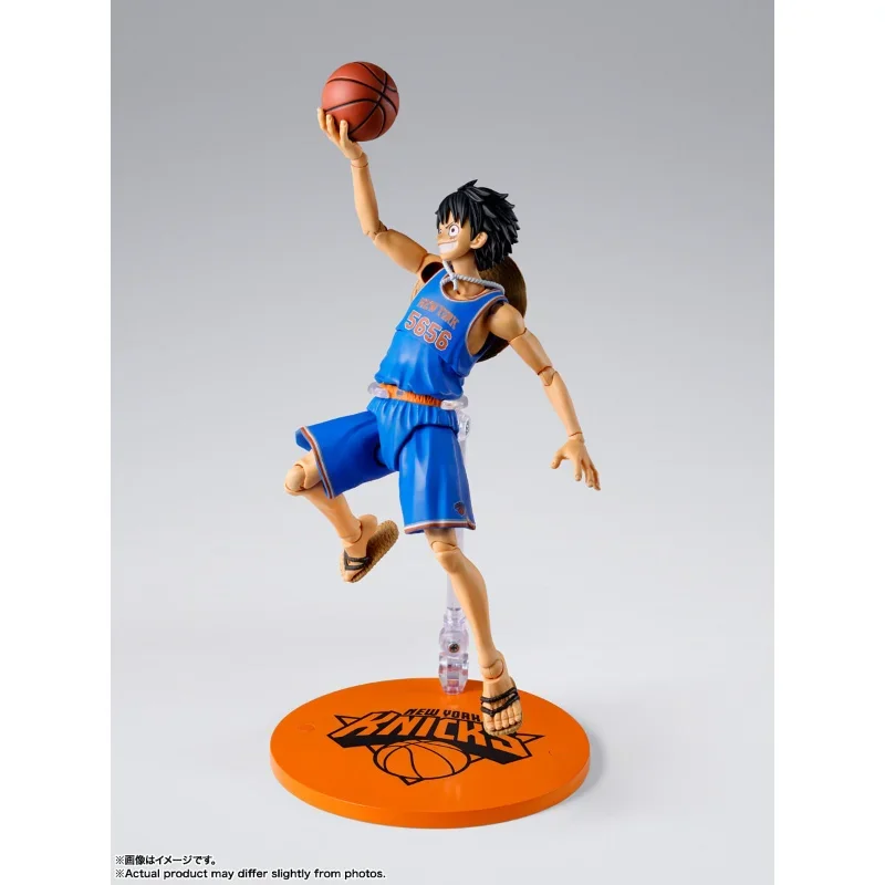 Pre-order S.H.Figuarts Bandai One Piece NBA Monkey D Luffy Lakers Warriors Bulls Celtics Movable Action Figure Model Toy Gift - view 6