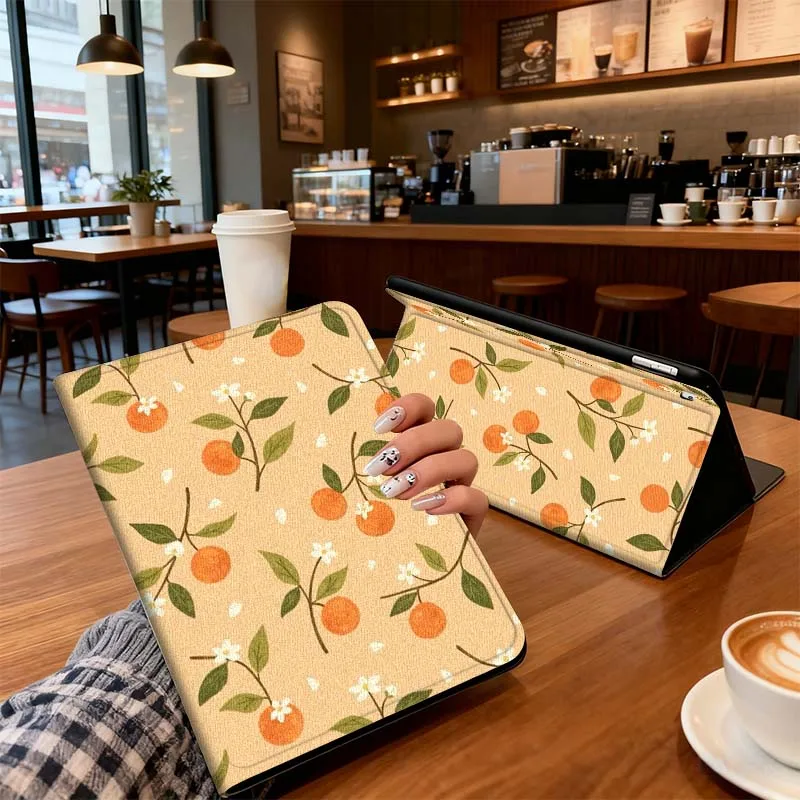 

Creative Fruit Pattern For iPad Pro 7 8 9 Gen 2 11 13 5th 6th 10th 11th M5 M4 12.9 10.9 10.2 Inch 2024 2025 Tablet Case