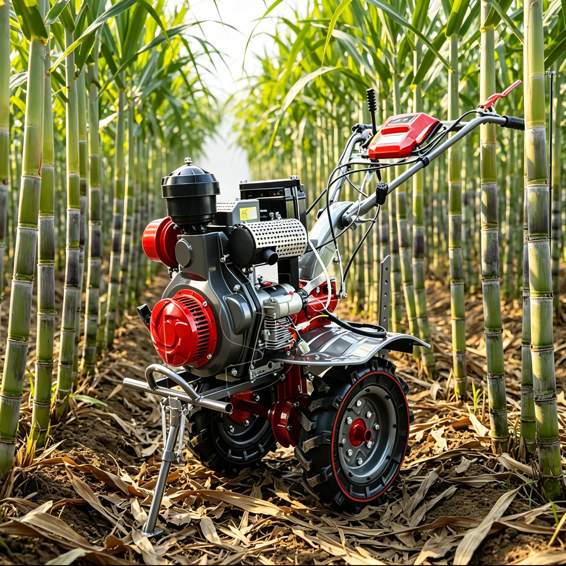 10HP Small Farm Garden Diesel Rotary Tiller Household Hoe Weeding Loosen Soil Ditch Plow Field Scarifier