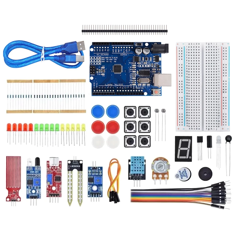 Imagem -04 - Básico Starter Kit para Arduino Uno Grupo r3 Kit Faça Você Mesmo r3 Board Breadboard Mais Retail Box