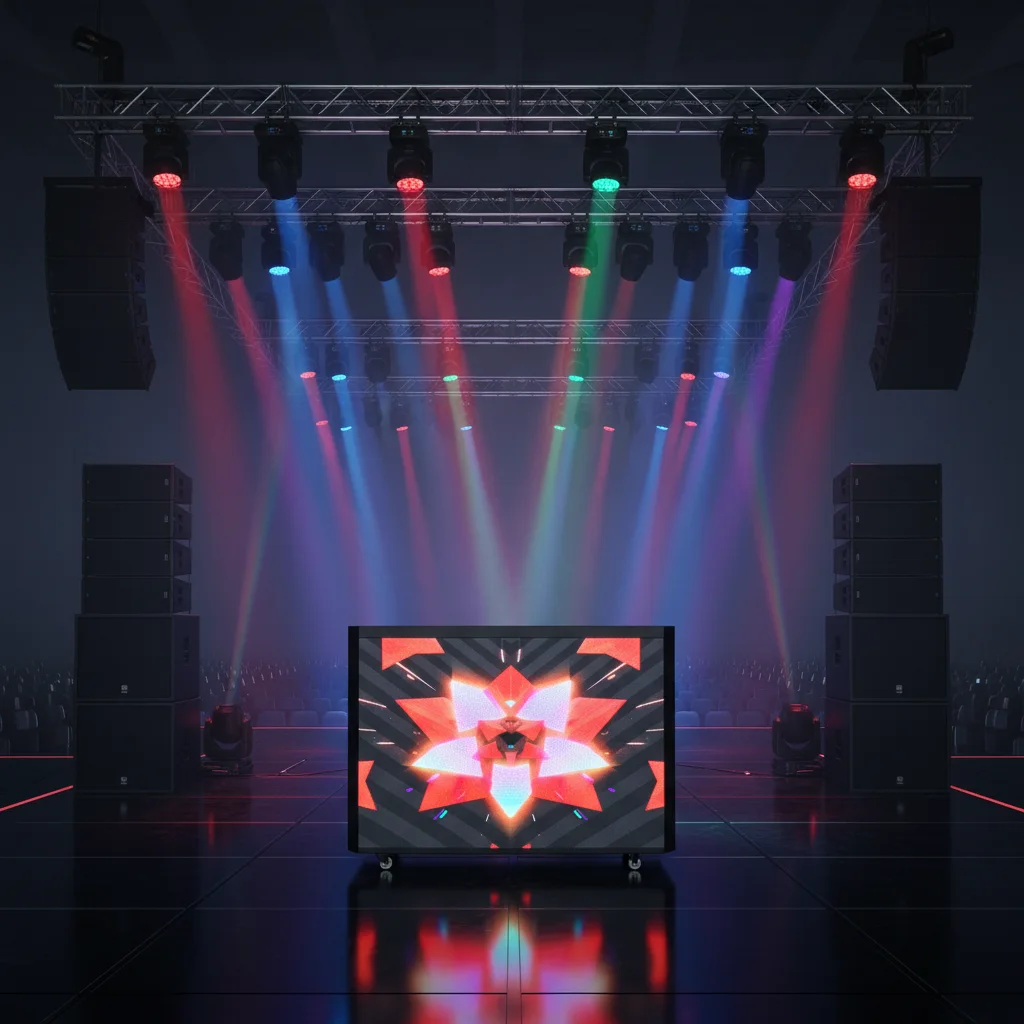 DJ Table Portable DJ Table DJ Booth for Stage Performance Music Event Concert Night Club Led Displays