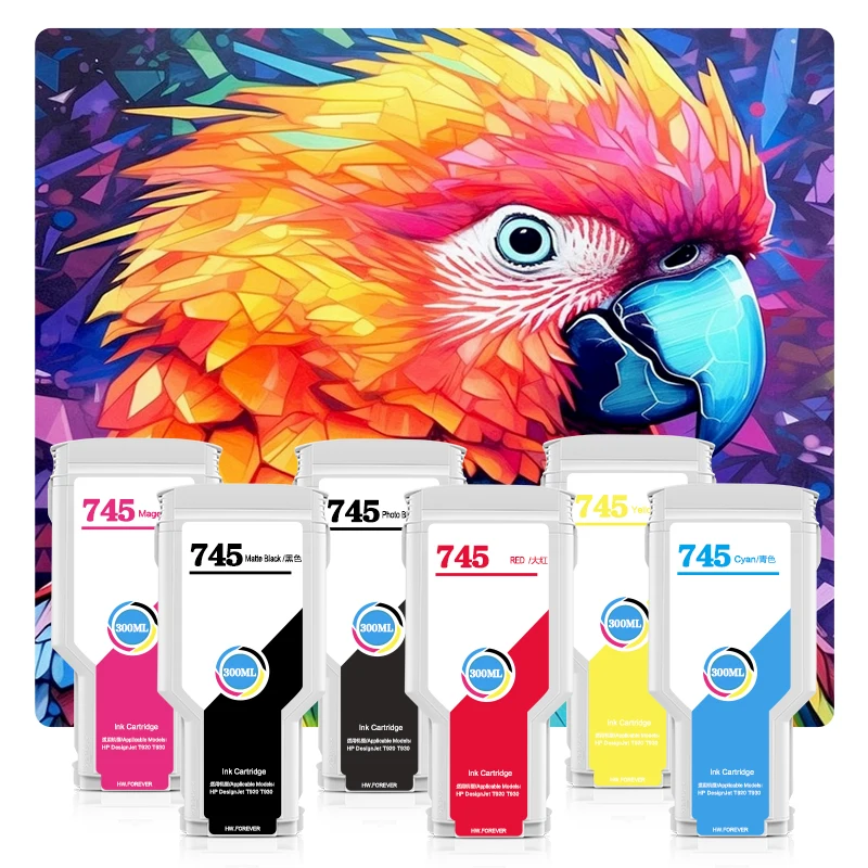 For HP 745 Compatible Ink Cartridge For HP DesignJet Z2600 Z5600 Printers With Chip Pigment Ink Plug And Play Ink Cartridge