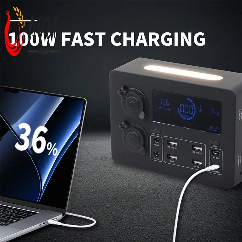 

A026-Portable Control Hub With LED Lights Adapter Mini Power Box With LED Lights 100W For Rvs,Boats Display Power Box 12V
