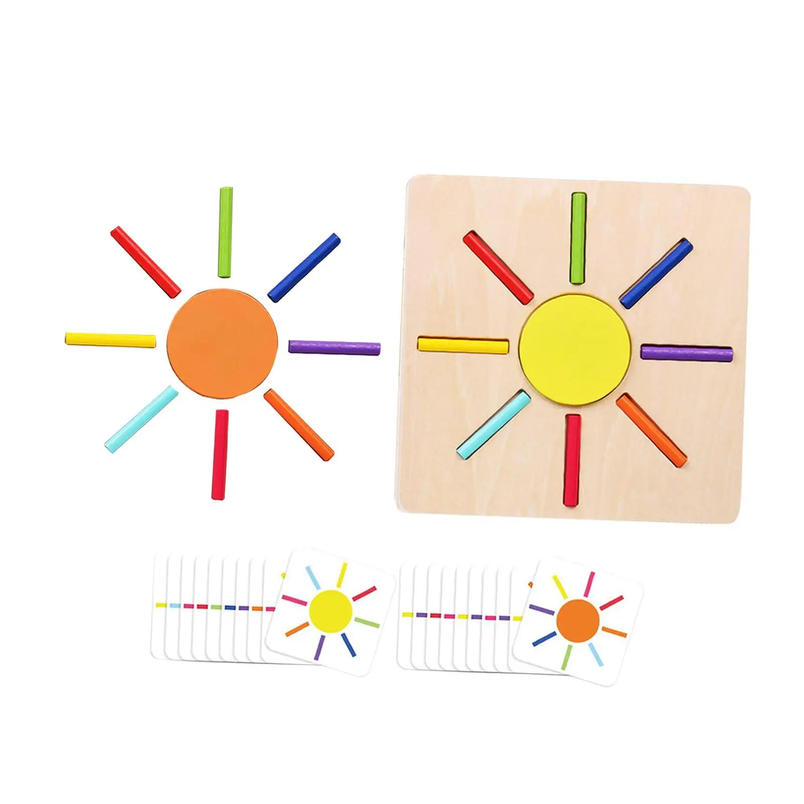 Giocattolo di coordinazione occhio-mano giocattolo per l'ordinamento dei colori per l'apprendimento in legno per i giocatori