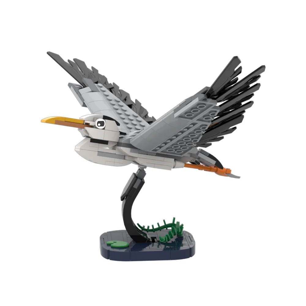 238PCS MOC Creativo Animale Uccello Serie Volare Heron Building Blocks Modello Educazione Assemblaggio Mattoni Puzzle Giocattoli Regalo per I Bambini