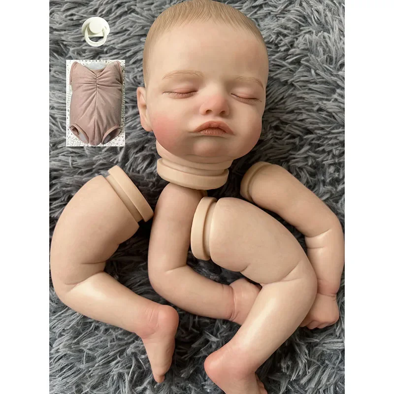 19inch Rosalie Already Painted Reborn Doll with Painted Hair and Rooted Eyelashes cloth Body and COA included