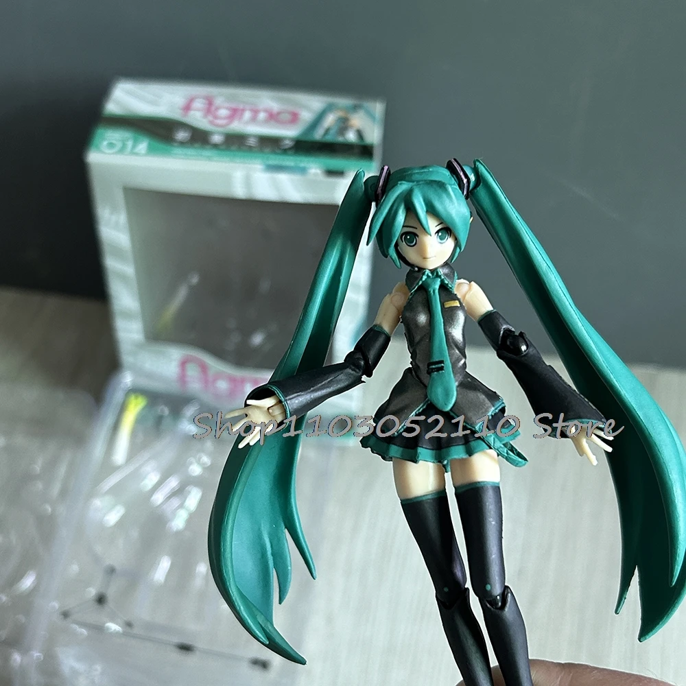 Anime Hatsune Miku Figur Figma 014 Miku Stehende Haltung Manga Statue PVC Action Figur Modell Dol Halloween Geburtstag Geschenke