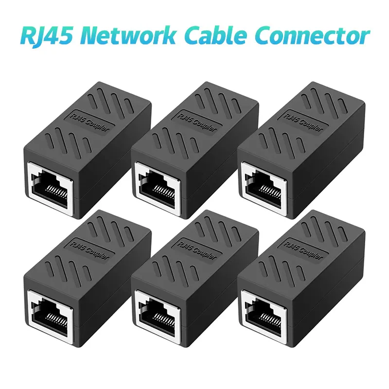 1/5/10/20PCS RJ45 Coupler Ethernet Extender 1000Mbps LAN Connector Cat6/Cat5e Ethernet Cable Extender Adapter Female to Female