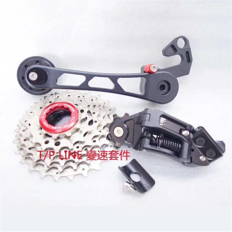 

SUNCORD 7 Speed P Line Shift Set Freewheel Tensioner for Brompton P Line 7 Speed Shift Lever Derailleur Shifting Kit Bike Parts