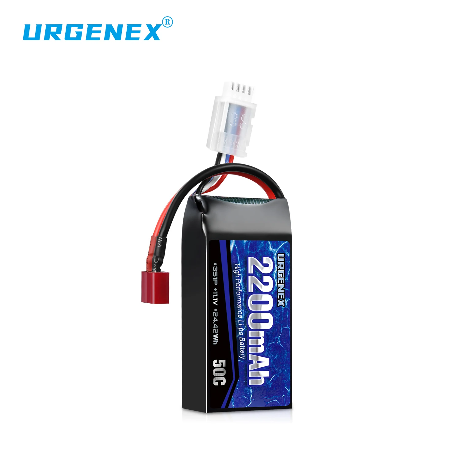 URGENEX 3S Lipo Battery 2200mAh 11.1V 50C High Discharge Rate RC Batteries with Deans T Plug Fit for RC Car Truggy, RC Airplane,