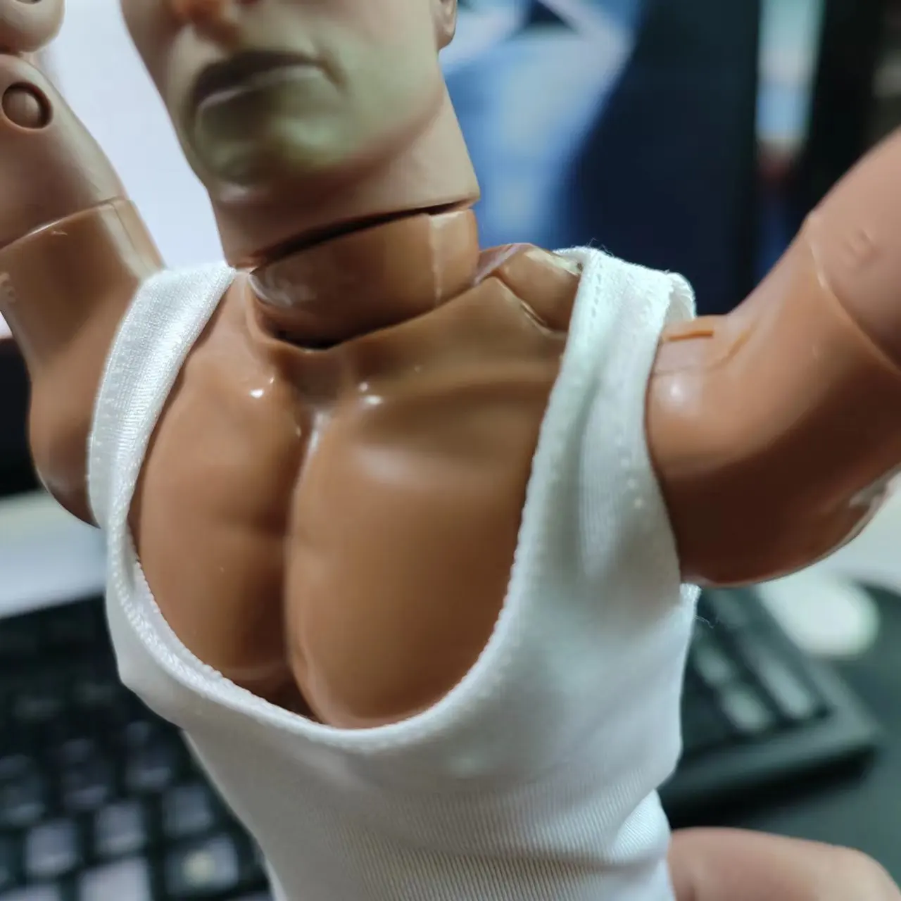 店内FB01 1/6スケールアクションフィギュア男性用服 強力ストレッチローネックベスト スリムフィット12インチ筋肉質男性ボディフィギュア用