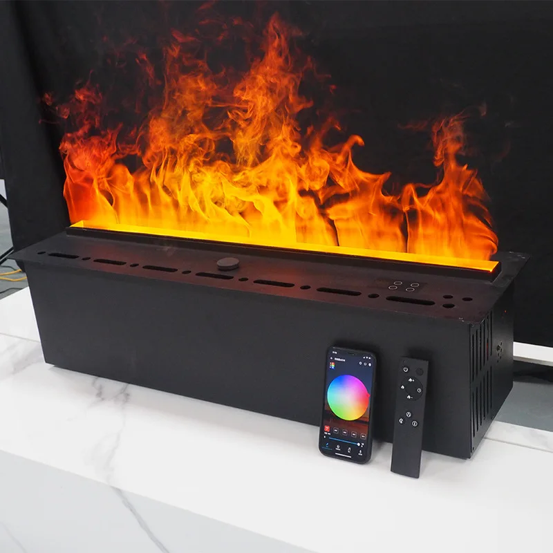 Luxus 3d Wasserdampf elektrischen Kamin Dampf flamme ffekt mit Rahmen WiFi 4 Seiten Wasser kamin