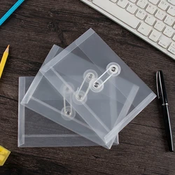 30pcs Transparent Envelope Plastic File Bag A5/A6 Document Filing Storage Bag Student Large Capacity Contract Office Stationery