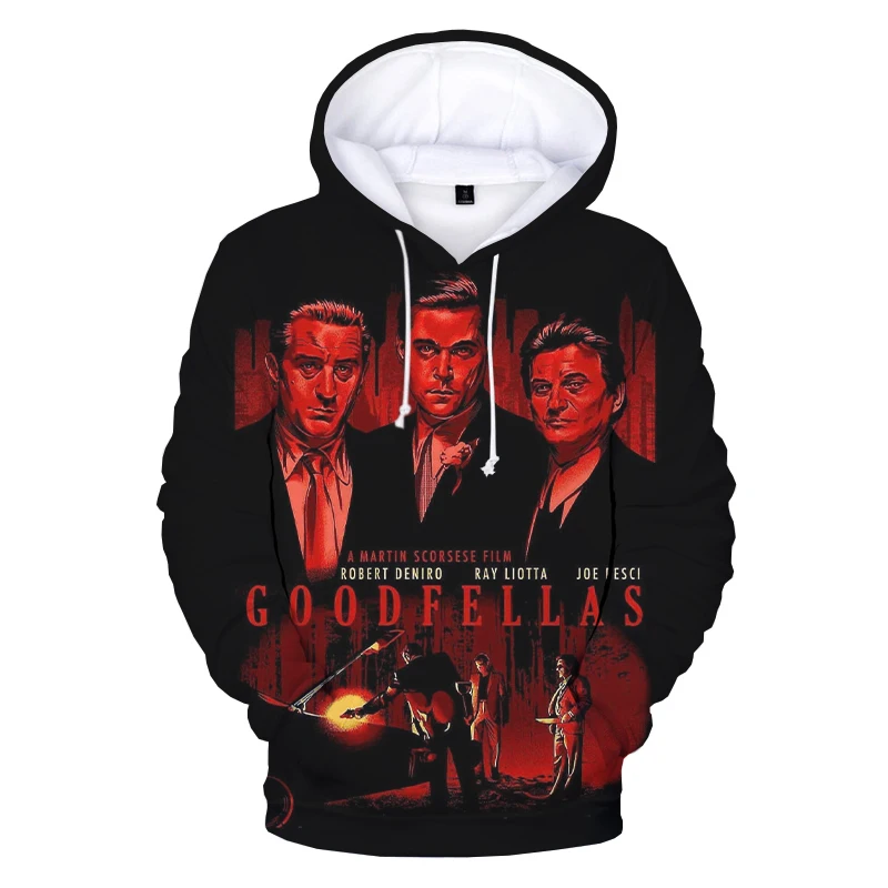 GoodFellas 3D Hoodies Men Women Fashion Casual Long Sleeve Pullover Gangster Film Print Streetwear Oversized Hooded Sweatshirts