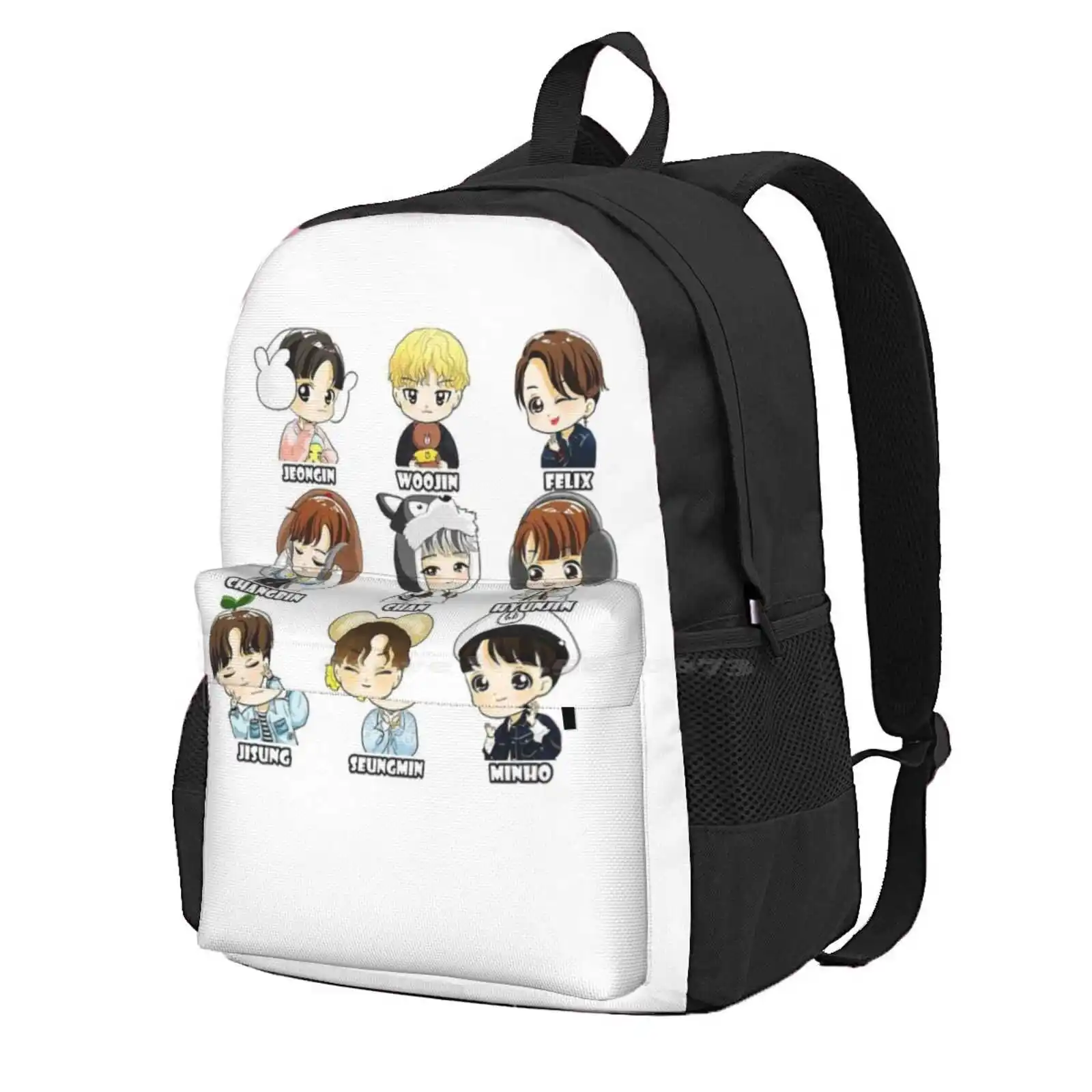 Kpop Stray Kids Chibi All Members Hot Sale Schoolbag Backpack Fashion Bags Kpop Stray Kids Chibi All Members Fashion New York