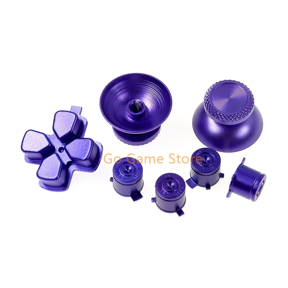15 مجموعات معدنية 7 في 1 أزرار ل PS5 Thumbsticks التناظرية قبضة عصا التحكم غطاء رصاصة ABXY D-pad مفاتيح لوحدة تحكم بلاي ستيشن 5