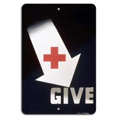Support  Give: Make a Difference Today-Aluminum-tin sign