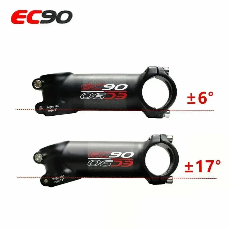 EC90 Carbon Fiber 6/17 Degree Bicycle Handlebar Stem 31.8mm 60-120mm MTB Power Ultralight Bike Table Cycling Accessories