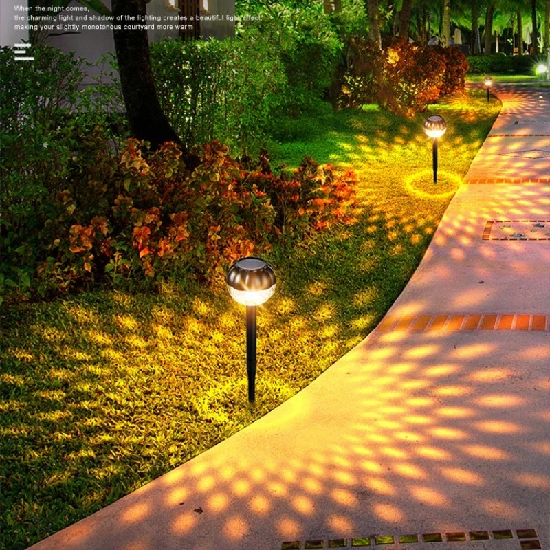 

8Pcs Garden Solar Powered Lawn Light Villa Layout Waterproof Outdoor Shadow Landscape Small Night Courtyard Christmas Decor Lamp