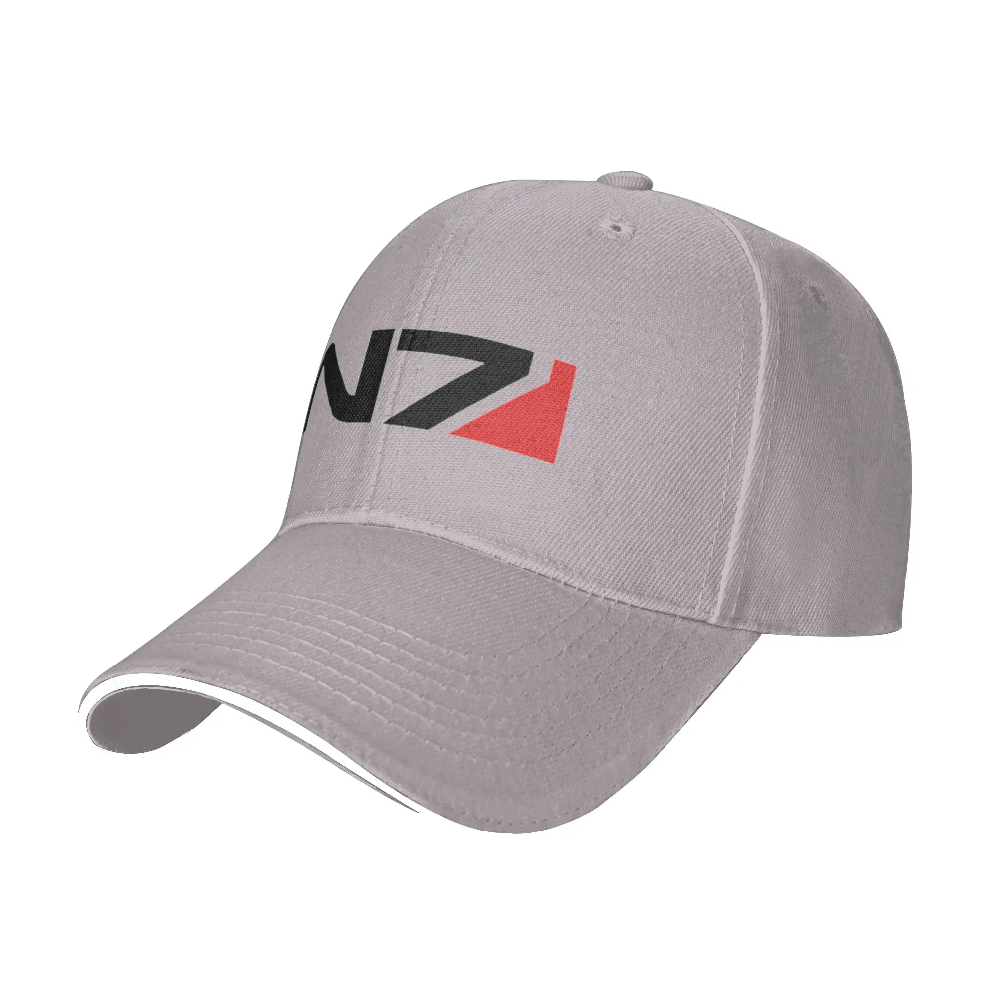 Fashion N7 Logo Mass Effect video games  Curved Brim Baseball Cap Denim Dad Hat Beret Man