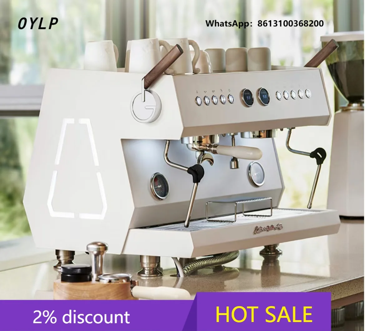 

OYLP Smart Semi-Automatic Portable Electric 2 Groups Commercial Espresso Machine Professional Express Coffee Maker