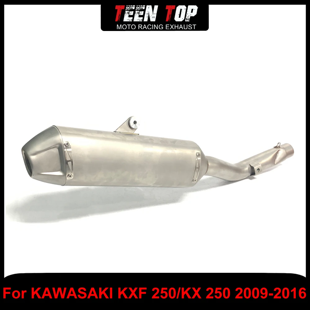 

Stainless Steel Exhaust Muffler For Kawasaki KXF/KX 250 Slip On Exhaust Motorcycle 45mm Exhaust Elbow KXF250 2009-2016