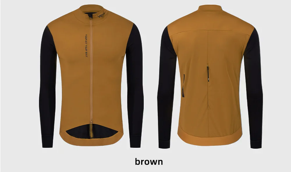 YKYWBIKE Herren Fahrradjacke Langarm Fahrradbekleidung Windjacke MTB Rennrad Jersey Winddichtes wasserdichtes Fahrradshirt – Detail 5