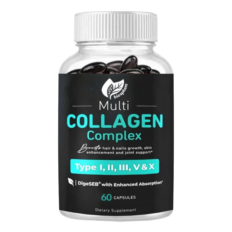 

Composite Collagen - Type I, II, III, V, X - Eggshell Membrane Collagen, Grass Fed, Non GMO -60 Capsules