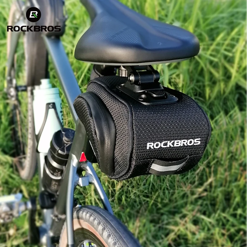 ROCKBROS Regendicht Fahrrad Tasche Stoßfest Bike Sattel Tasche Für Refletive Hinten Große Capatity Sattelstütze MTB Bike Tasche Zubehör