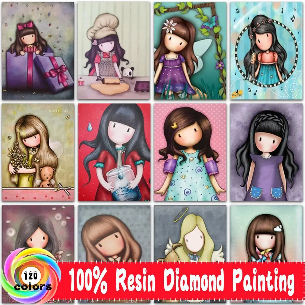 5D DIY 120 Color Velvet Canvas Resin Diamond Painting Cartoon Girl Princess Angel Rose Picture Home Decor Art Mosaic Embroidery