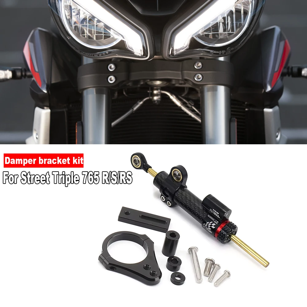 

For Street Triple 765RS 765 RS STREET TRIPLE 765S 765R 765 S R New Accessories Steering Stabilizer damper bracket kit