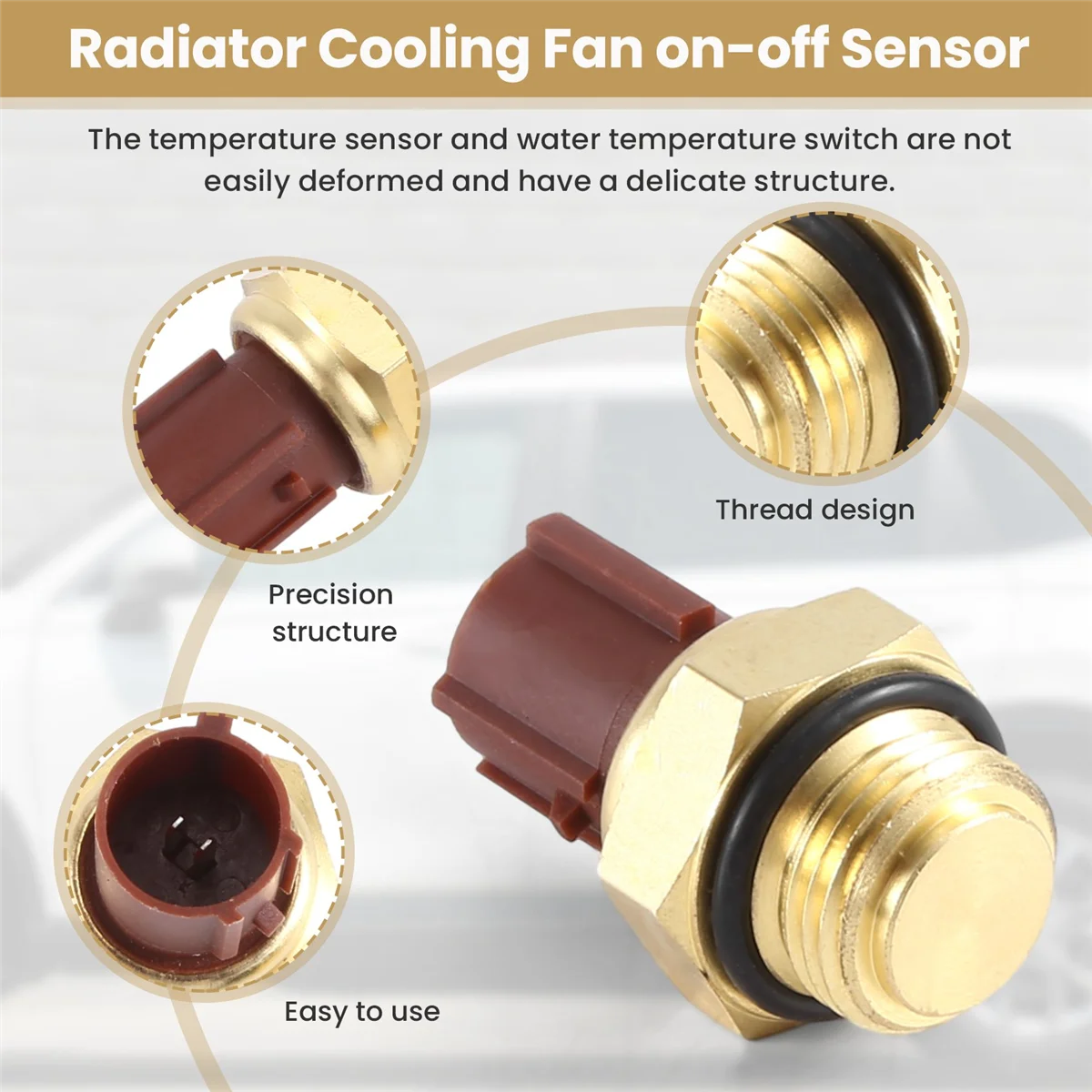 Sensor de interruptor del ventilador de refrigeración del radiador para Honda Civic 1992-2005, 1,3l, 1,5l, 1,6l, 1,7l