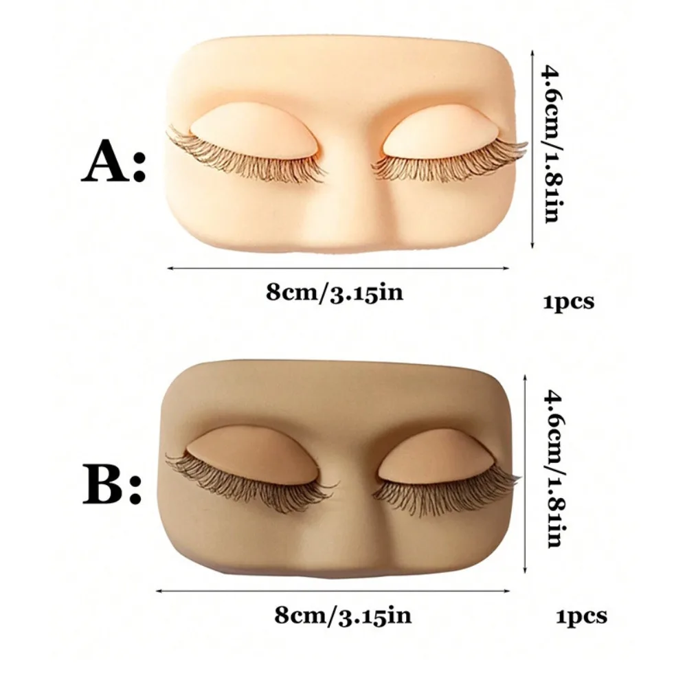 Mannequin d'extension de cils en PVC, yeux amovibles, greffage de cils naturels, outil de pratique de cils doux et réutilisable pour novice