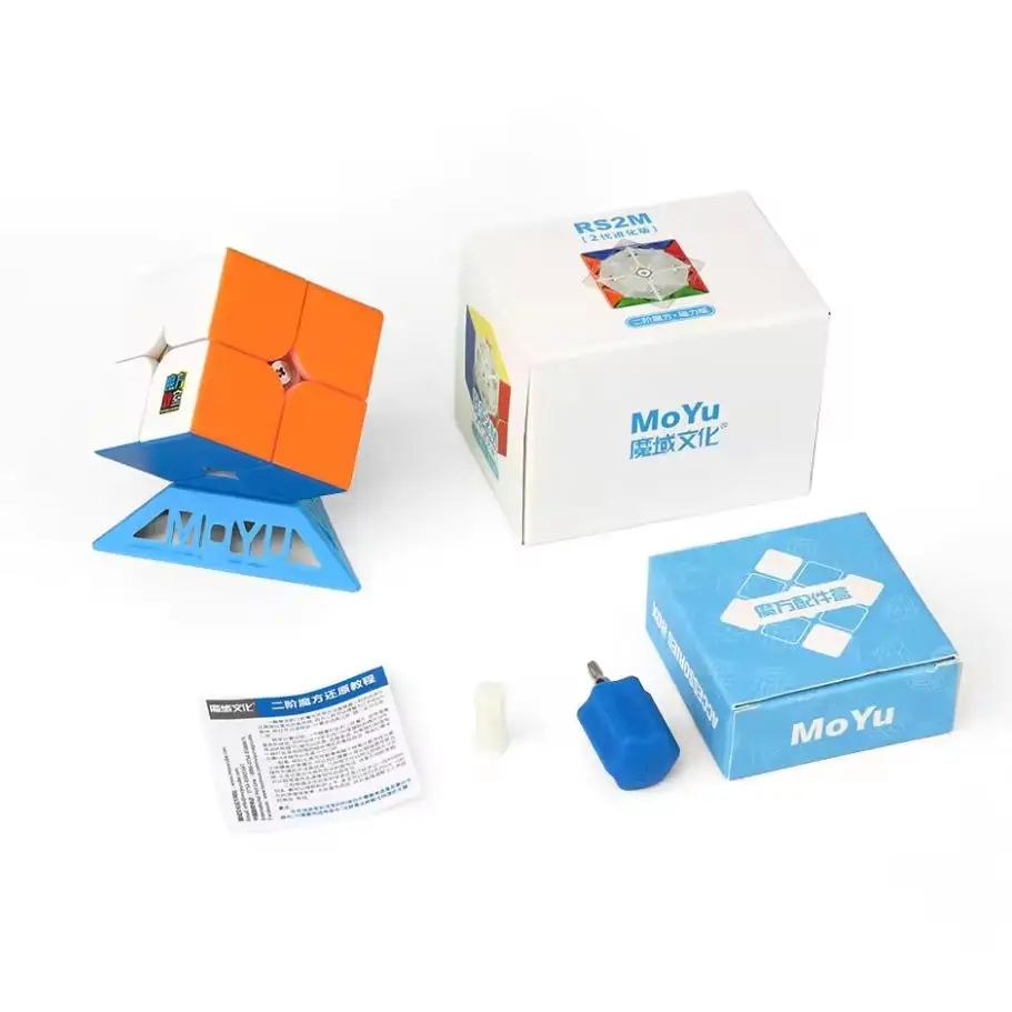 Moyu RS2M V2 magnetic speed cube mgaic cube 2x2 professional educational toy MOYU magnet cube puzzle for Kid RS2M Cubo Magico