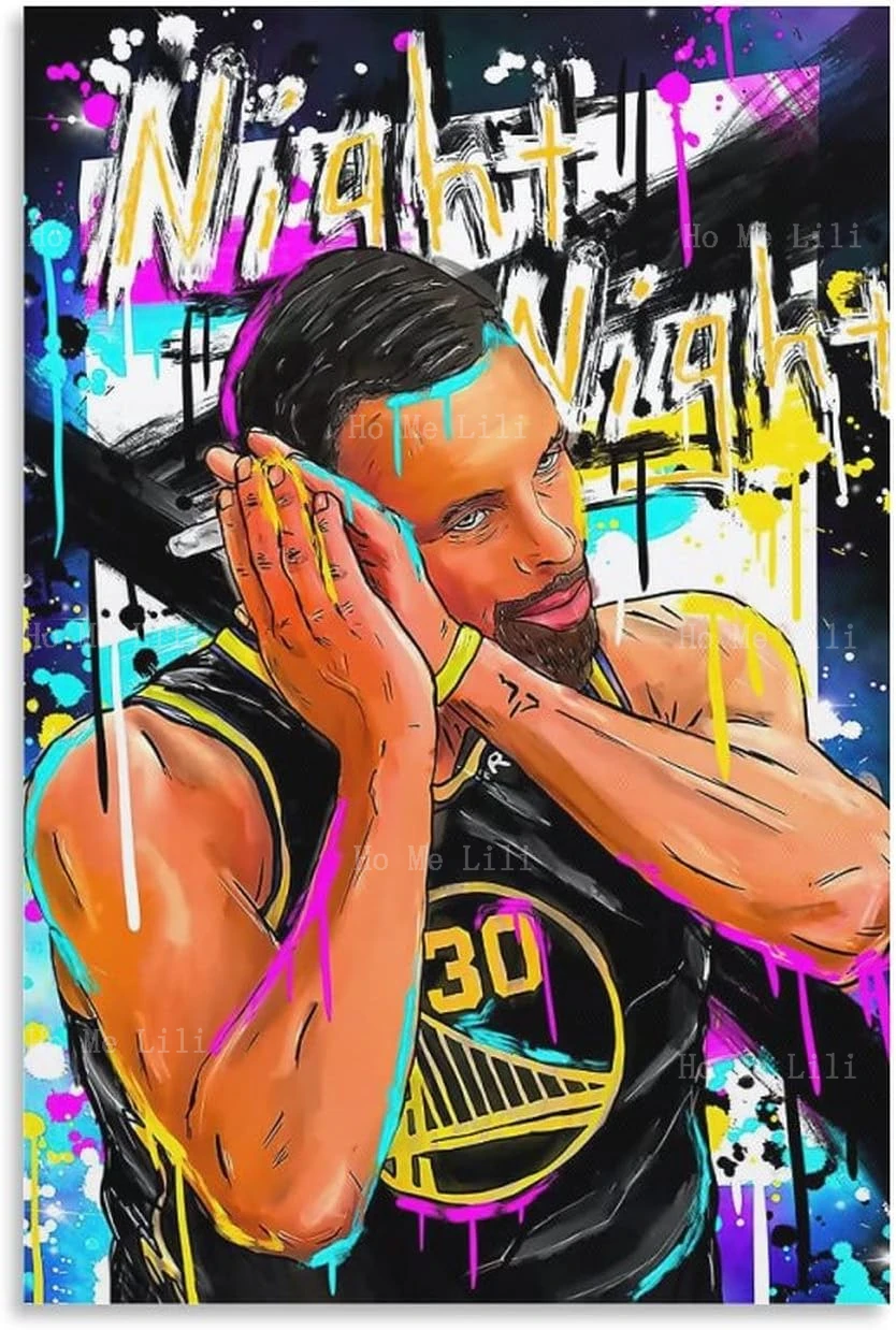 Steph Curry Night Poster Decorative Painting Canvas Wall Posters